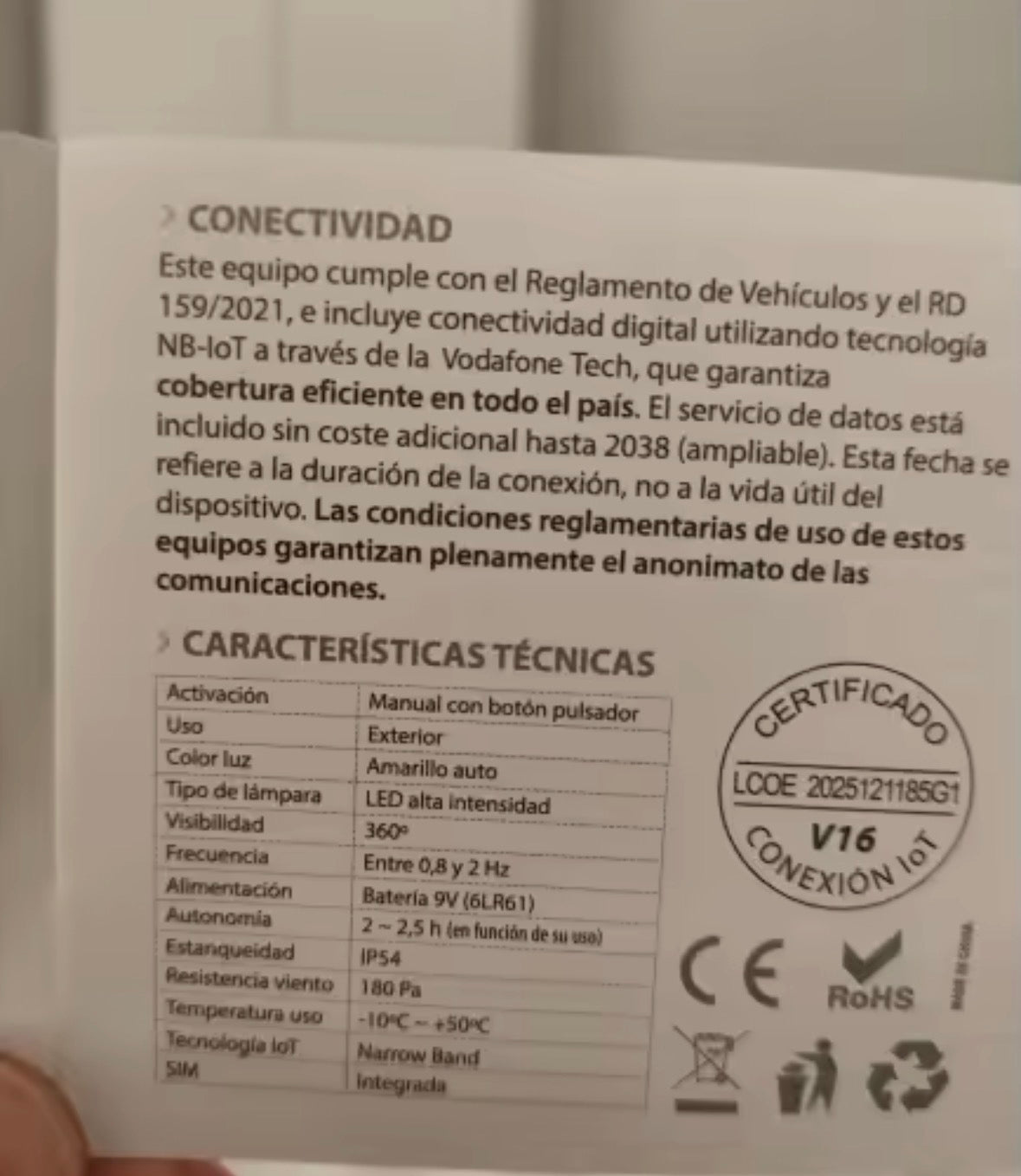 Baliza Homologada DGT